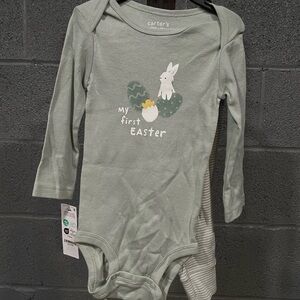 Carter's Sage 'My First Easter' Baby Bodysuit